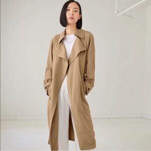 Babaton Lawson trench coat in sand beige size xs